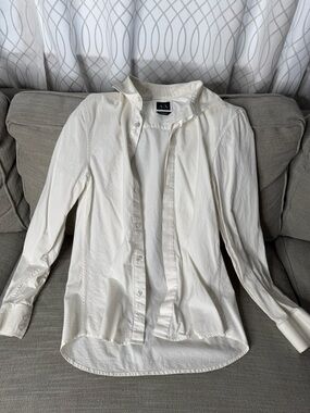 A/X Armani Exchange Men's White Long-Sleeve Button Shirt